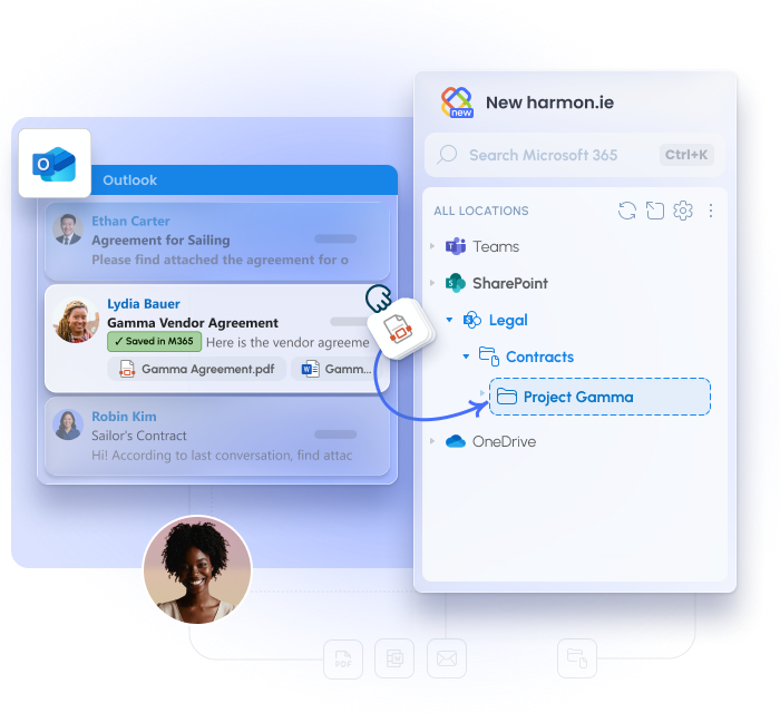 Save Outlook emails to SharePoint or Teams