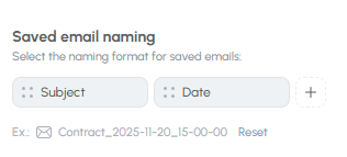 Configure email name