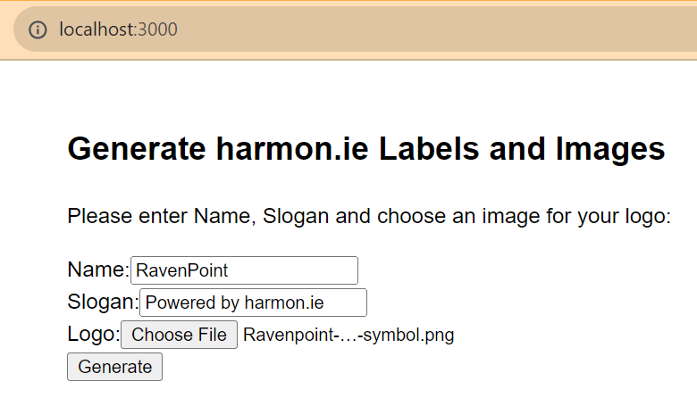 Generate harmon.ie labels and images