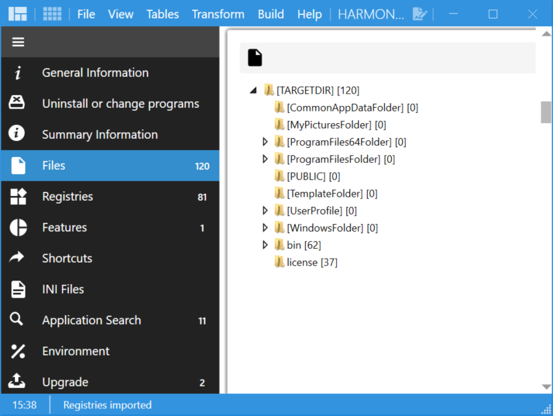 Files location in Master Packager