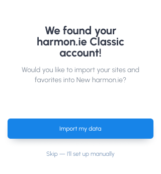 Import your data from harmon.ie Classic to New harmon.ie