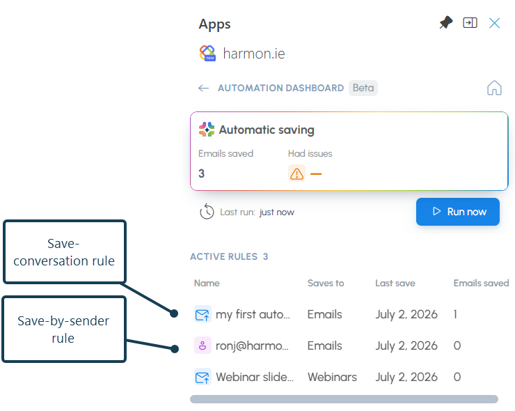 The Automation Dashboard in New harmon.ie The Automation Dashboard in New harmon.ie