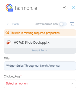 Panneau de modification des propriétés dans harmon.ie Panneau de modification des propriétés dans harmon.ie
