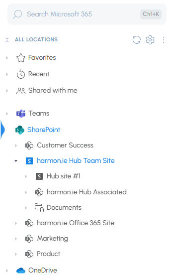 SharePoint hubs in harmon.ie