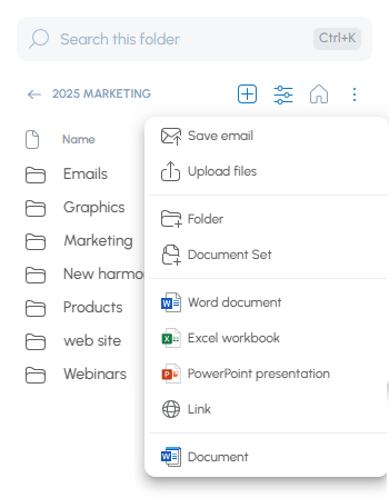 Creating new files in harmon.ie