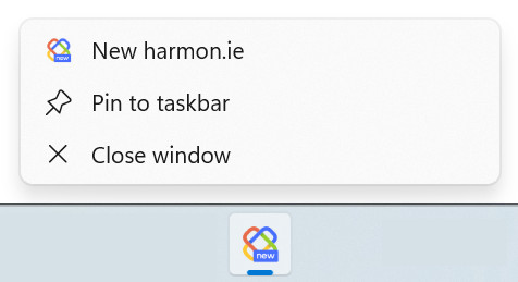 Pin New harmon.ie to taskbar Pin New harmon.ie to taskbar