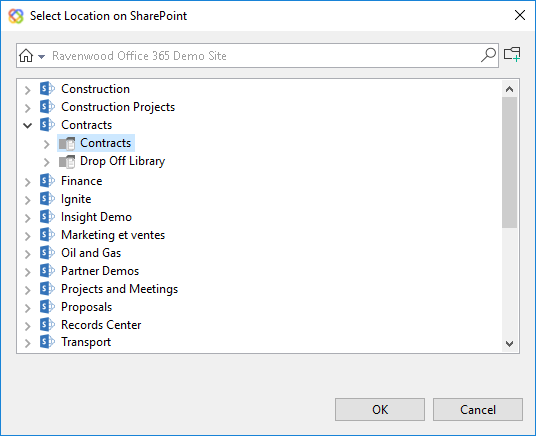 Rechercher un emplacement SharePoint lors du téléchargement d’e-mails vers SharePoint